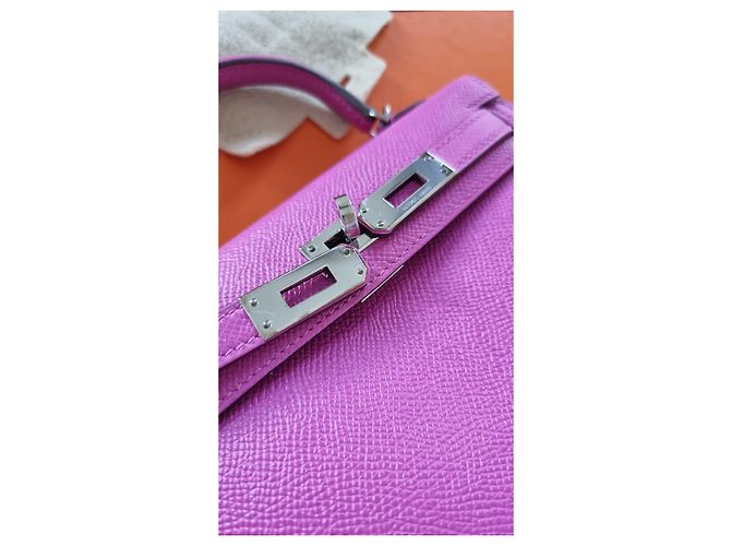 Hermès Kelly 20 Mini Sellier Magnolia Epsom Hardware in Palladio Rosa - vista 4