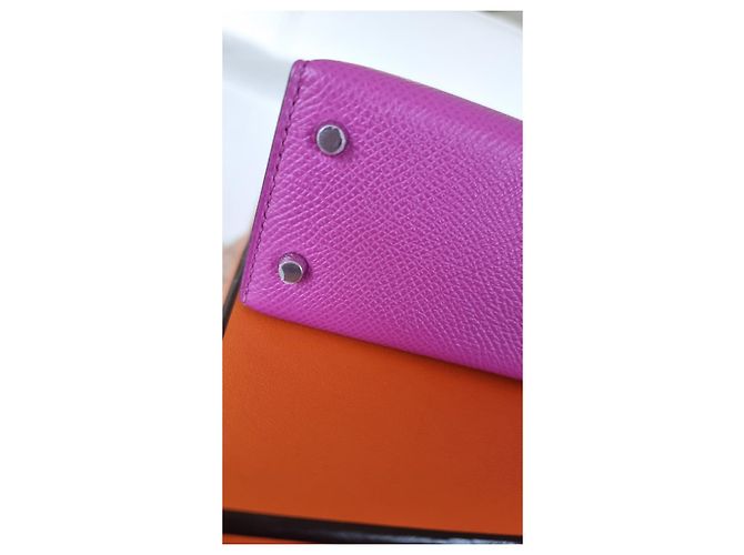 Hermès Kelly 20 Mini Sellier Magnolia Epsom Hardware in Palladio Rosa - vista 5