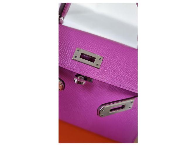 Hermès Kelly 20 Mini Sellier Magnolia Epsom Hardware in Palladio Rosa - vista 6