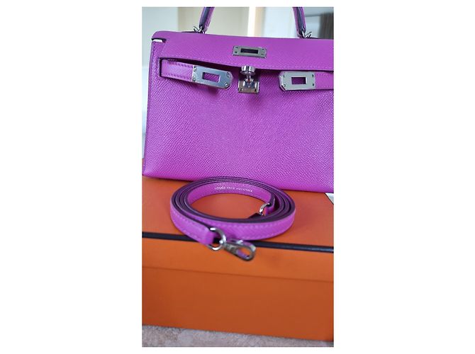 Hermès Kelly 20 Mini Sellier Magnolia Epsom Hardware in Palladio Rosa - vista 7