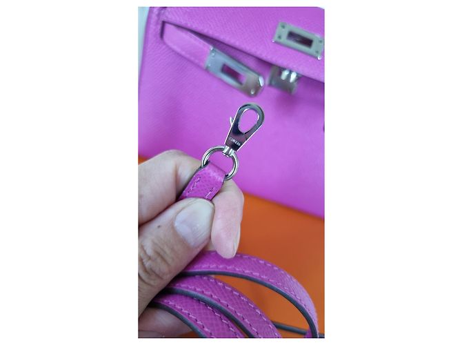Hermès Kelly 20 Mini Sellier Magnolia Epsom Hardware in Palladio Rosa - vista 8