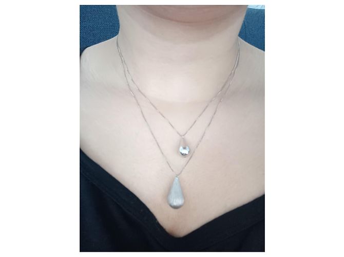 Autre Marque Collar de oro blanco 18 quilates 750 - vista 5
