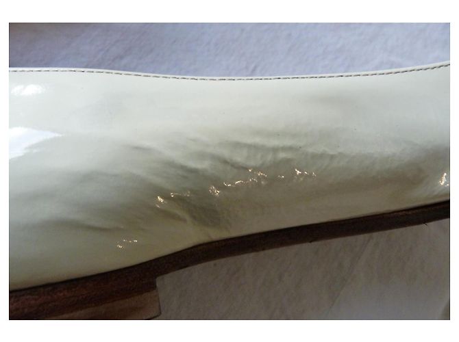 Hermès Ballerine Argento Bianco sporco - vista 13