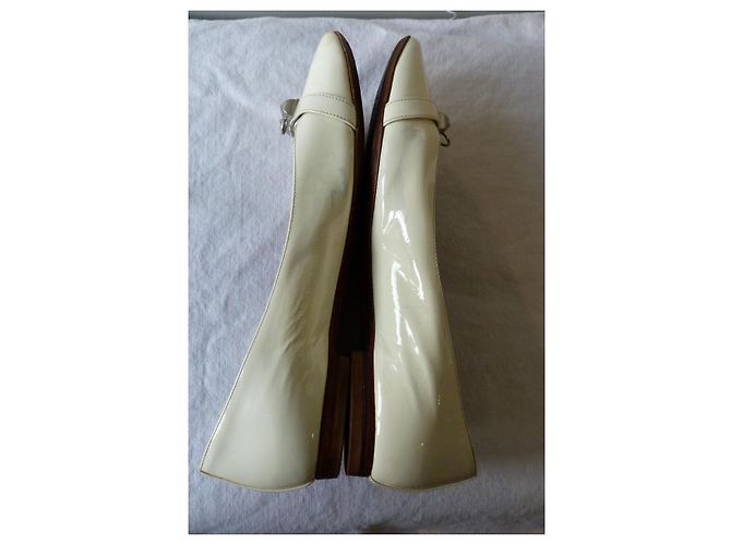 Hermès Ballerine Argento Bianco sporco - vista 9