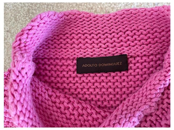 Ärmelloser rosa Baumwollpullover Adolfo Dominguez Größe 34-36 Pink - Ansicht 3