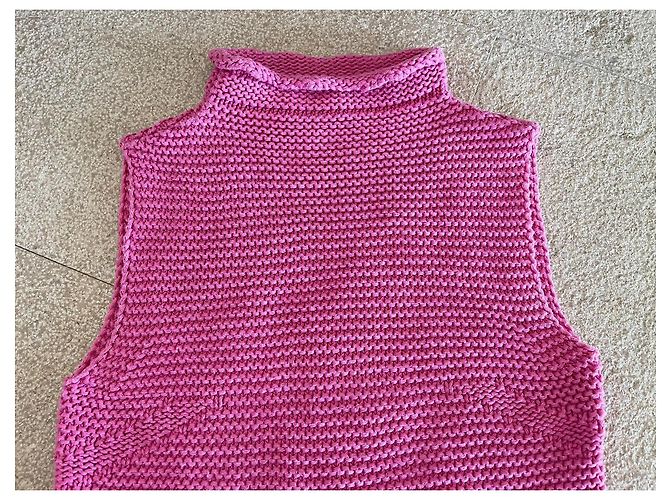 Ärmelloser rosa Baumwollpullover Adolfo Dominguez Größe 34-36 Pink - Ansicht 4