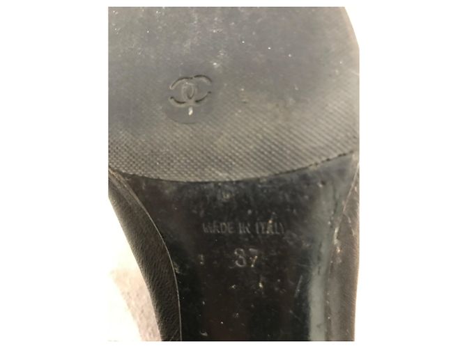 Botines CHANEL T.EU 37 Cuero Negro - vista 7