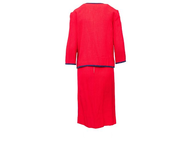 Autre Marque Set giacca e gonna vintage Collection Privée Rosso - vista 2