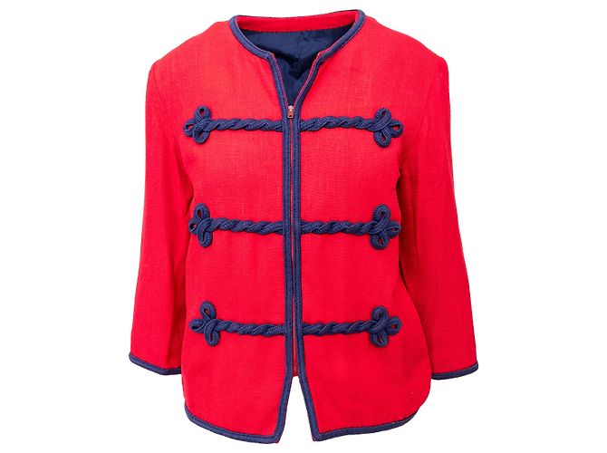 Autre Marque Set giacca e gonna vintage Collection Privée Rosso - vista 3