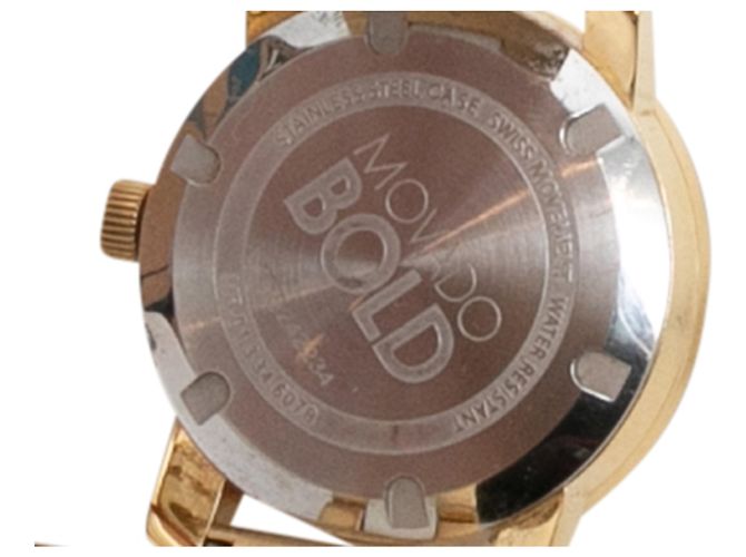 Zweifarbige Movado-Uhr in Weiß und Goldton - Ansicht 4