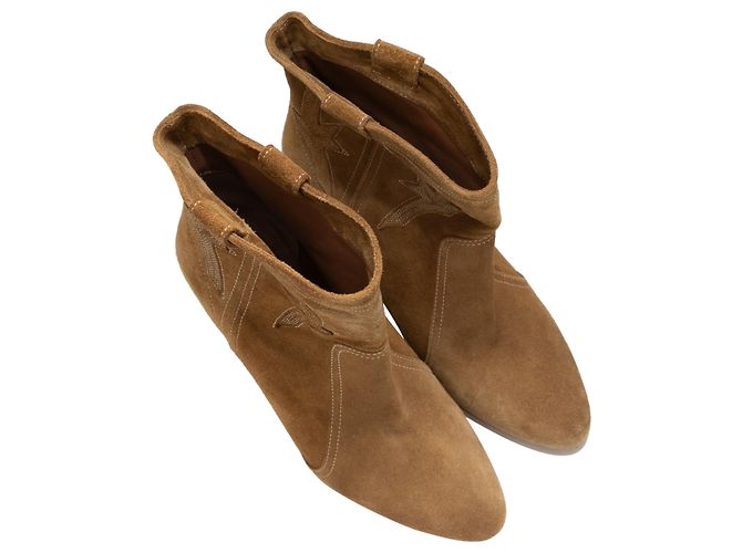 Bottes à talons western en daim BA&SH taille 37 - vue 3