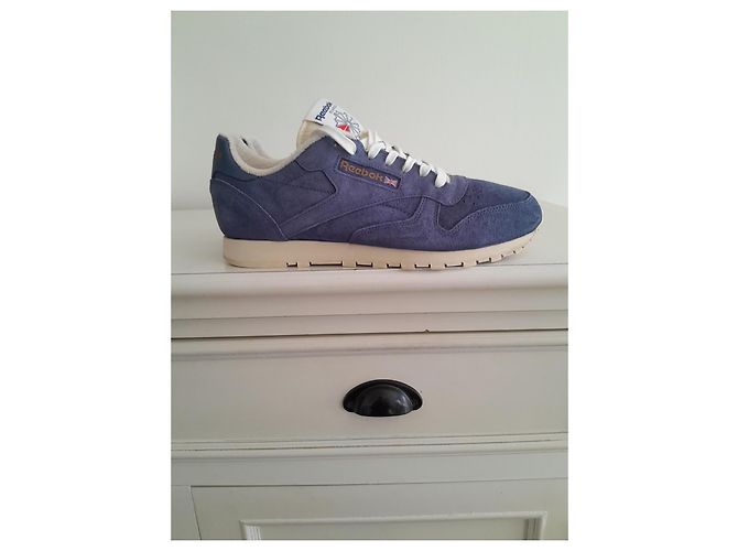 Reebok CL LEATHER CLEAN UJ Bleu - vue 3