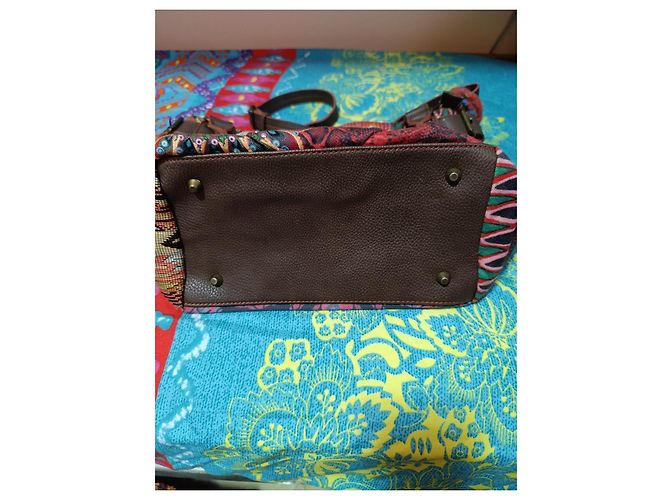 Borsa Desigual in pelle di vitello e tela Multicolore - vista 10