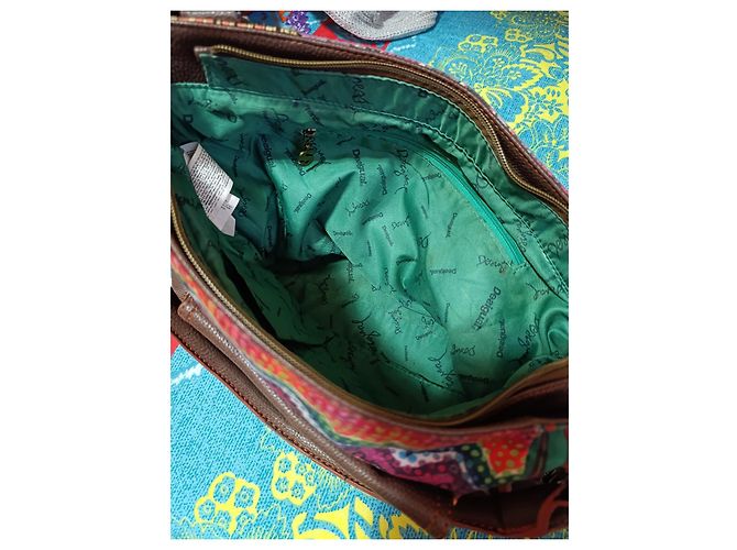 Borsa Desigual in pelle di vitello e tela Multicolore - vista 11