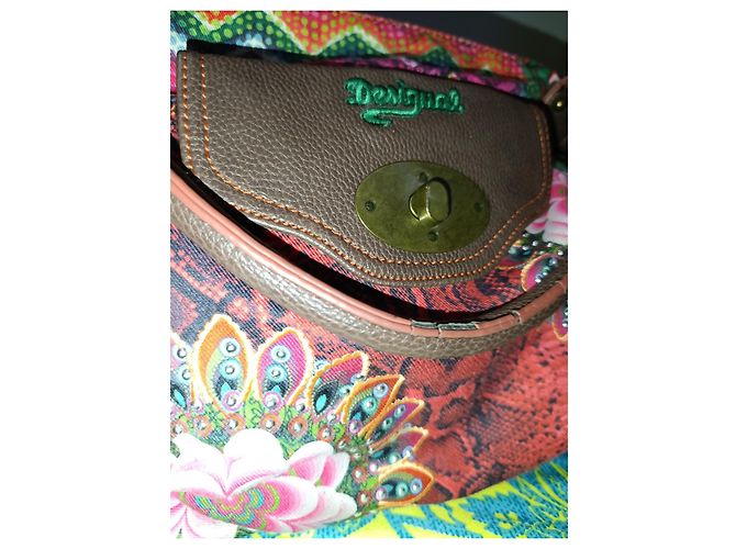 Borsa Desigual in pelle di vitello e tela Multicolore - vista 12