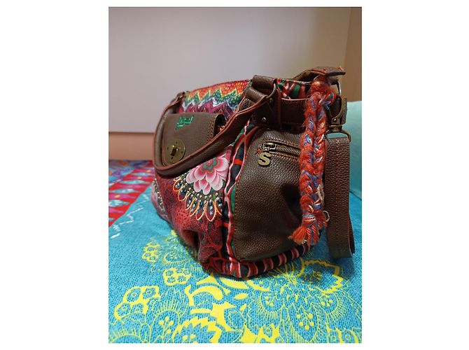 Borsa Desigual in pelle di vitello e tela Multicolore - vista 2