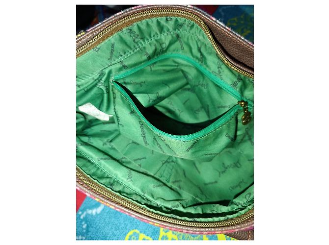 Borsa Desigual in pelle di vitello e tela Multicolore - vista 9
