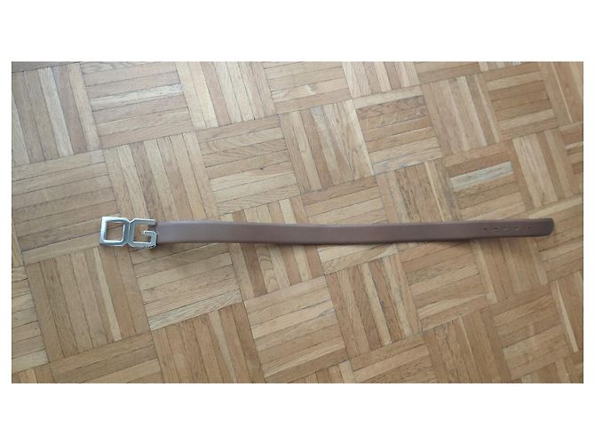 Dolce & Gabbana DOLCE&GABBANA PYTHON LEATHER BELT WITH DG BUCKLE. Light brown - view 10