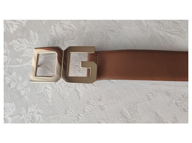 Dolce & Gabbana DOLCE&GABBANA PYTHON LEATHER BELT WITH DG BUCKLE. Light brown - view 4