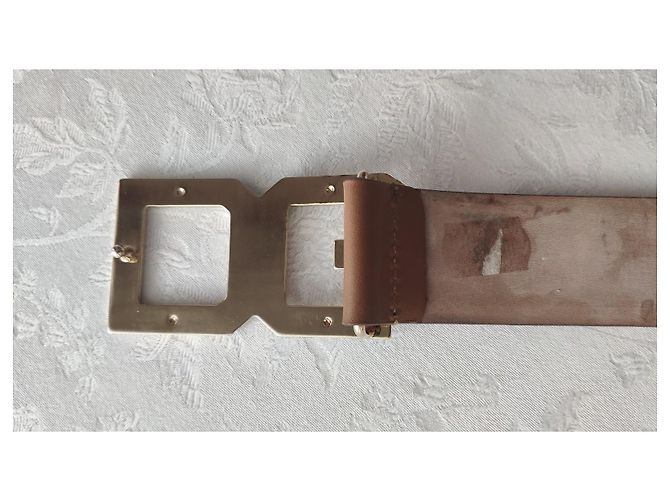 Dolce & Gabbana DOLCE&GABBANA PYTHON LEATHER BELT WITH DG BUCKLE. Light brown - view 5