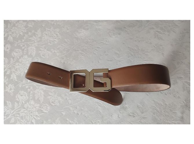 Dolce & Gabbana DOLCE&GABBANA PYTHON LEATHER BELT WITH DG BUCKLE. Light brown - view 7