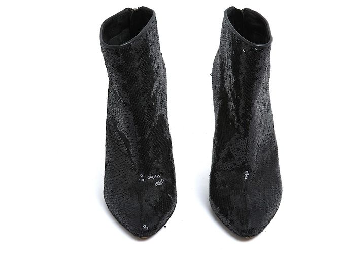 Stivaletti Walter Steiger EU37.5 Nero Paillettes e Seta UK4.5 US7 - vista 2