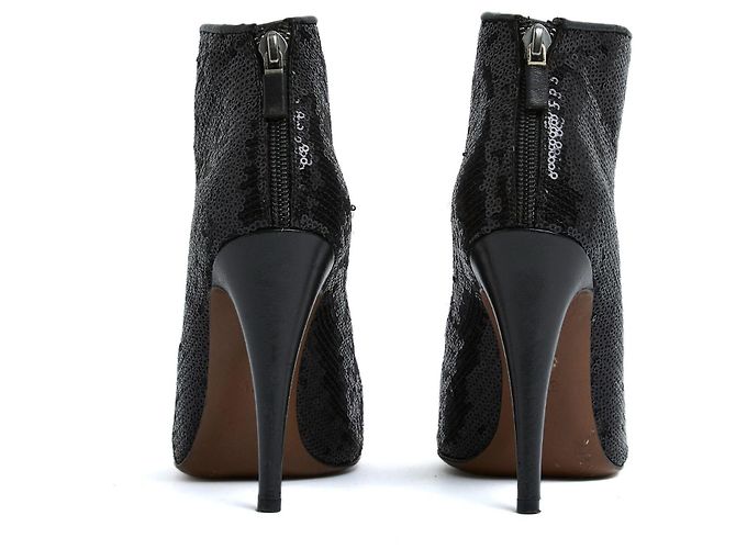 Stivaletti Walter Steiger EU37.5 Nero Paillettes e Seta UK4.5 US7 - vista 4