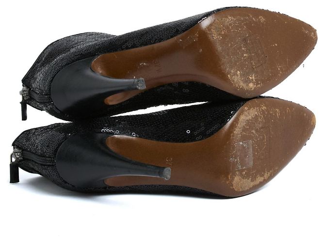 Stivaletti Walter Steiger EU37.5 Nero Paillettes e Seta UK4.5 US7 - vista 5