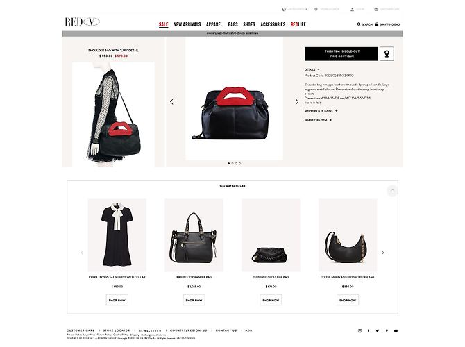 Borsa Red Valentino in pelle nera Nero - vista 12