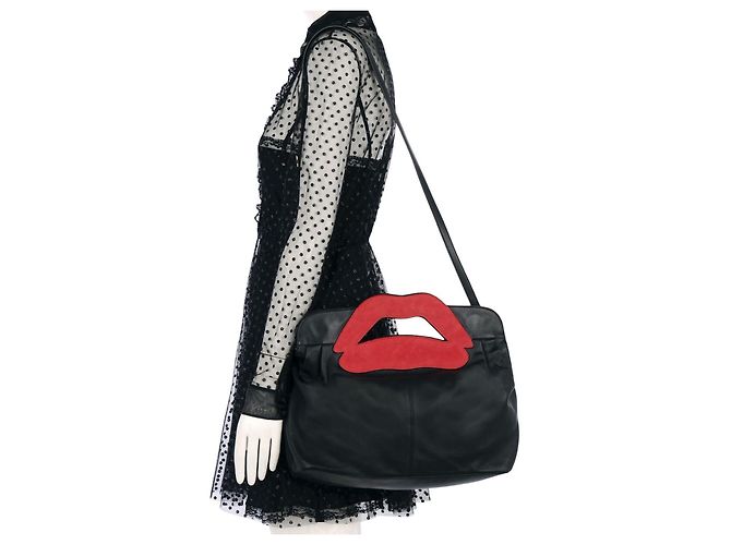 Borsa Red Valentino in pelle nera Nero - vista 2