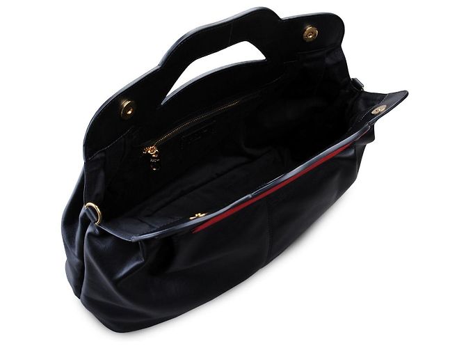 Borsa Red Valentino in pelle nera Nero - vista 3