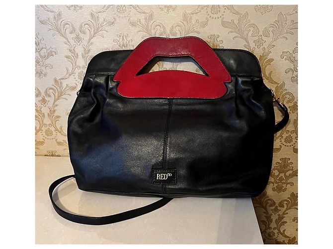 Borsa Red Valentino in pelle nera Nero - vista 4