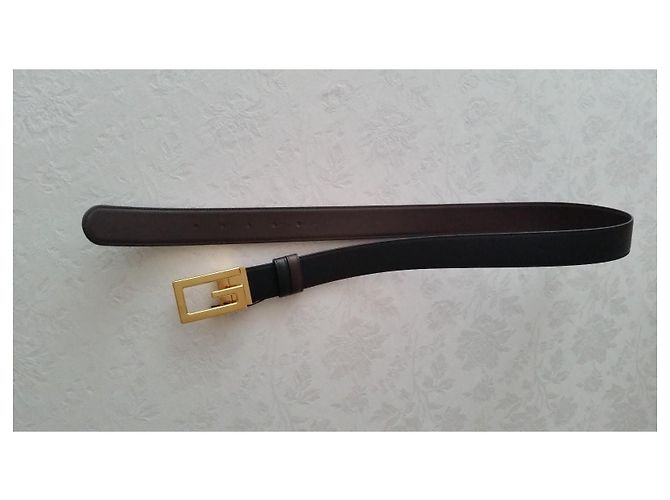 GUCCI REVERSIBLE BELT WITH G SQUARE BUCKLE. Brown Black - view 7
