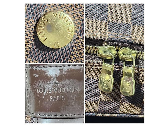 Borsa Naviglio in tela Damier Ebene Louis Vuitton marrone - vista 11