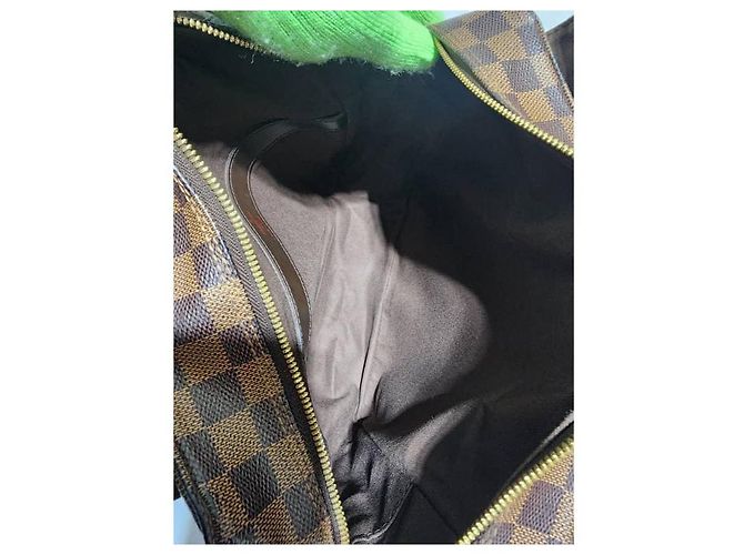 Borsa Naviglio in tela Damier Ebene Louis Vuitton marrone - vista 16