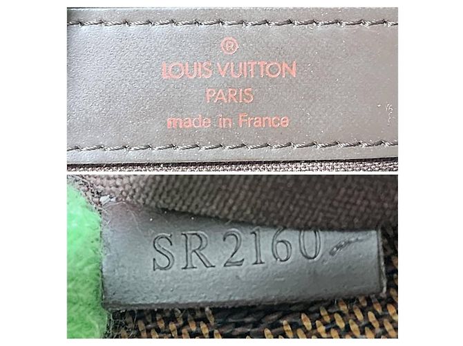 Borsa Naviglio in tela Damier Ebene Louis Vuitton marrone - vista 6