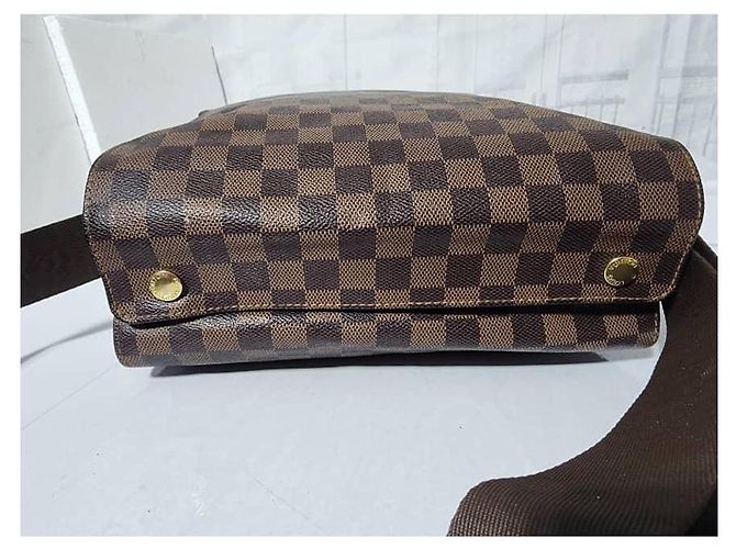 Borsa Naviglio in tela Damier Ebene Louis Vuitton marrone - vista 9