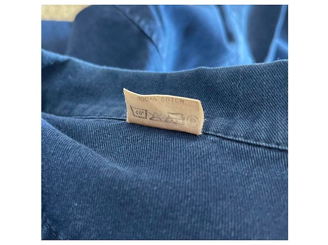 inconnue Camicia in cotone blu indaco - vista 13