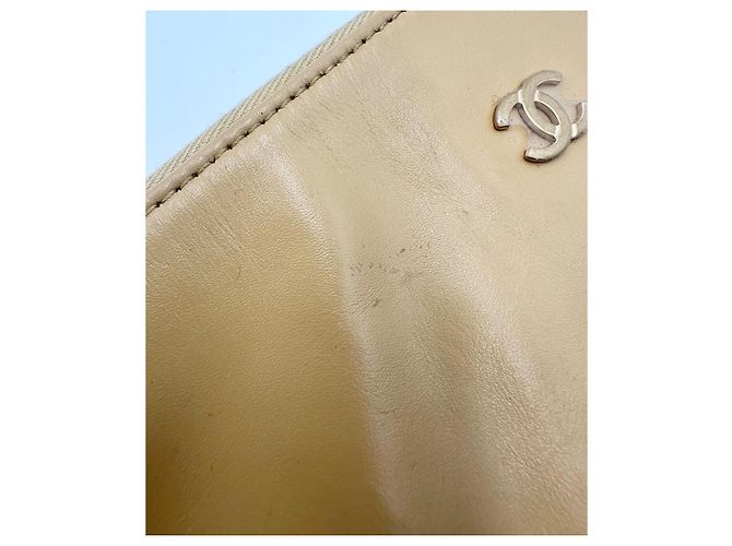 Chanel 22 Pouch aus beige Leder - Ansicht 3