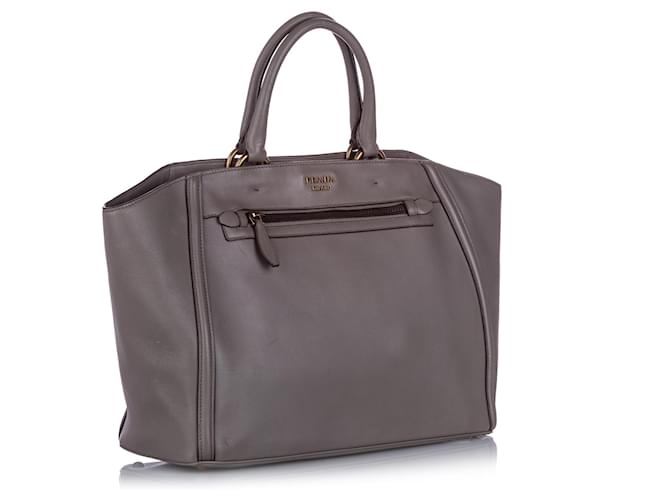 Borse PRADA T. Pelle Grigio - vista 3