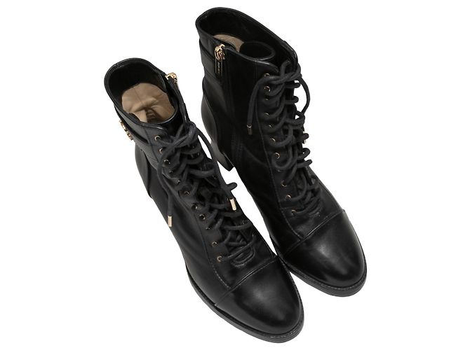 Botines JIMMY CHOO T.EU 37 Cuero Negro - vista 2