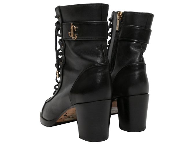 Botines JIMMY CHOO T.EU 37 Cuero Negro - vista 3