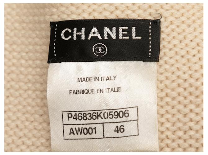 CHANEL Strickwaren T.FR 46 Kaschmir Weiß - Ansicht 5