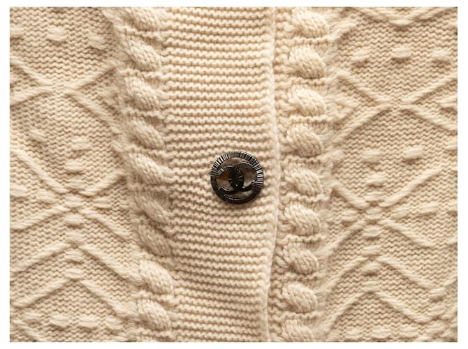 CHANEL Strickwaren T.FR 46 Kaschmir Weiß - Ansicht 7