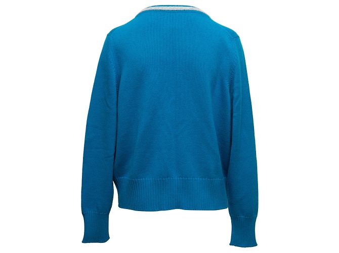CHANEL Strickwaren T.FR 50 Kaschmir Blau - Ansicht 3