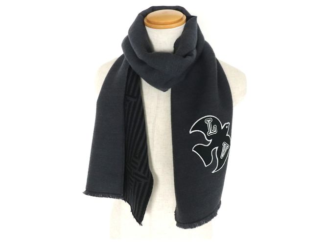 Sciarpa reversibile LV Harmony di Louis Vuitton Grigio - vista 3
