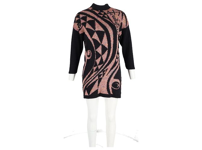 Emilio Pucci Pullover-Minikleid aus Polyamid in Pink und Schwarz - Ansicht 4