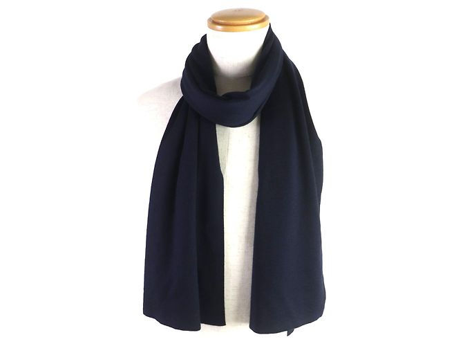Hermès Sciarpa reversibile in cashmere e seta HERMES Alle Retour Blu - vista 2
