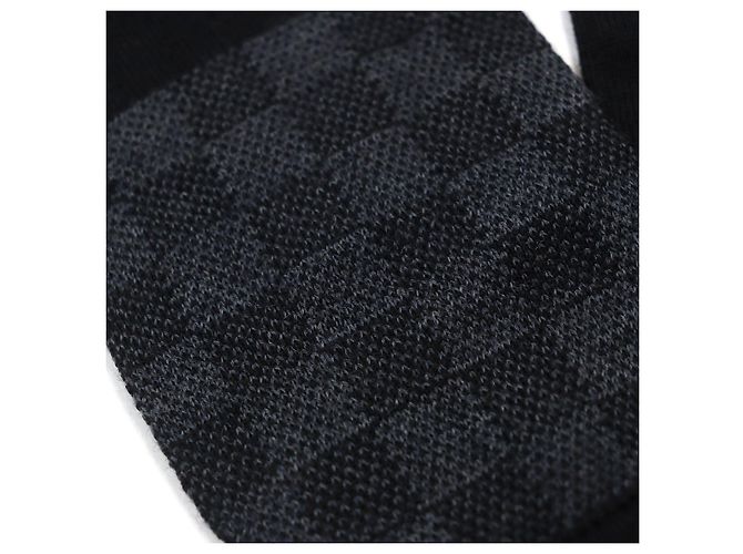 Guantes Louis Vuitton Damier de lana con logo LV Negro - vista 4