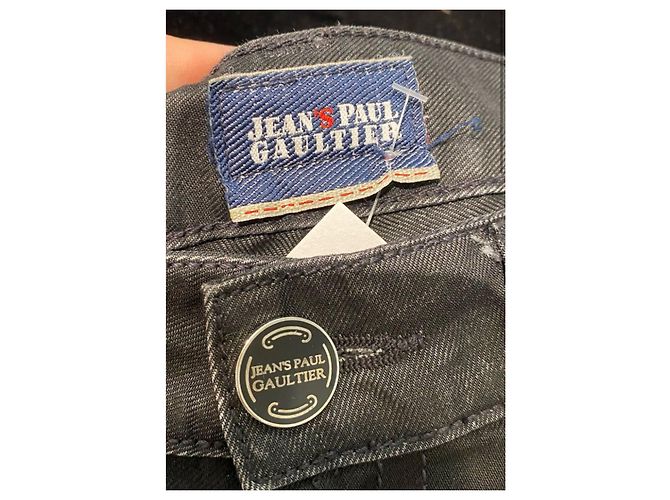 Jean Paul Gaultier Vaqueros de denim negro M - vista 14